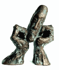 Die Bronzeskulptur "The Knowledge Worker" schuf der Künstler Dieter Meding.